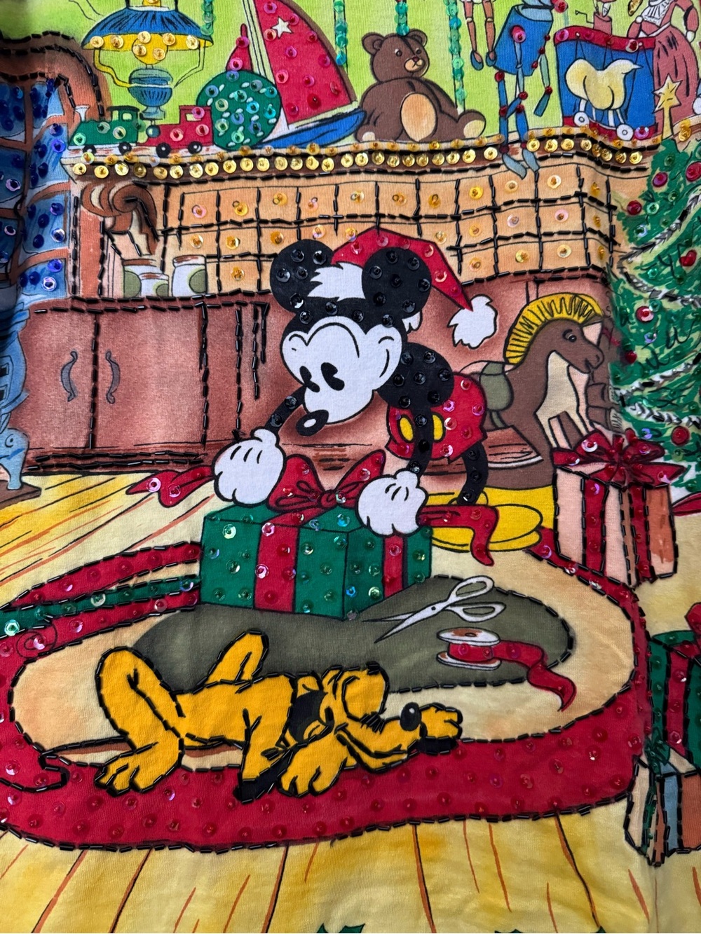 Jou Jou Yellow & Green Mickey Holiday Graphic Tee - Picture 6 of 11